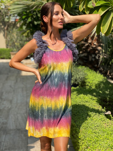 Biarritz Short Tule Dress Tie Dye Rhapsody - Dress