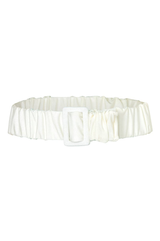 Load image into Gallery viewer, Ruched Belt Ivory
