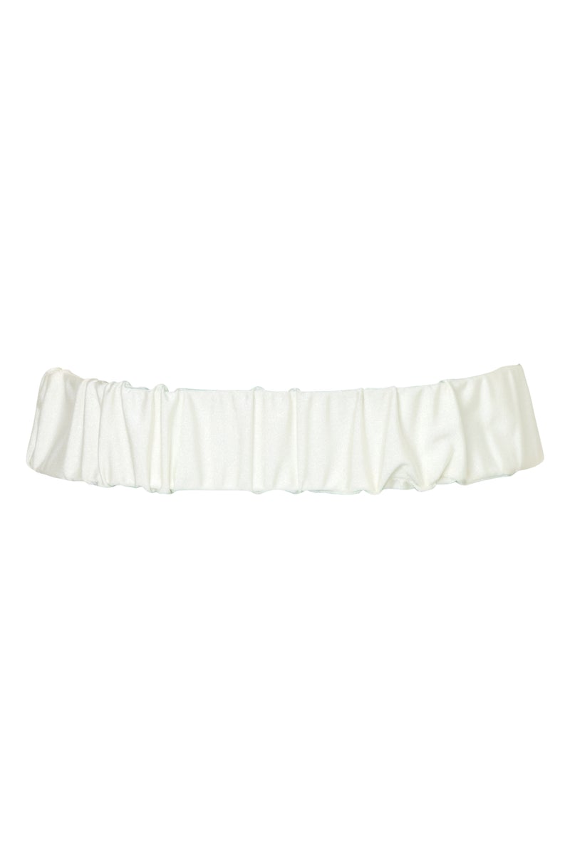 Load image into Gallery viewer, Ruched Belt Ivory
