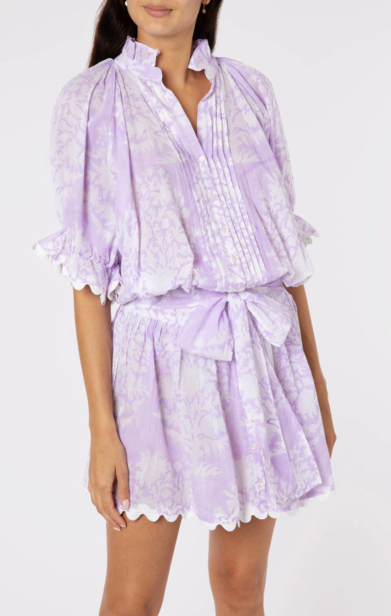 Load image into Gallery viewer, Blouson Dress In Palladio Print Lilac
