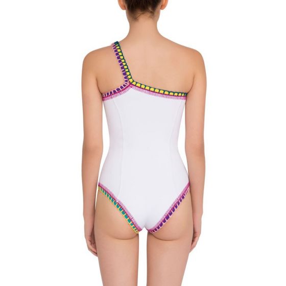 Load image into Gallery viewer, Yaz One Shoulder Maillot - One Piece
