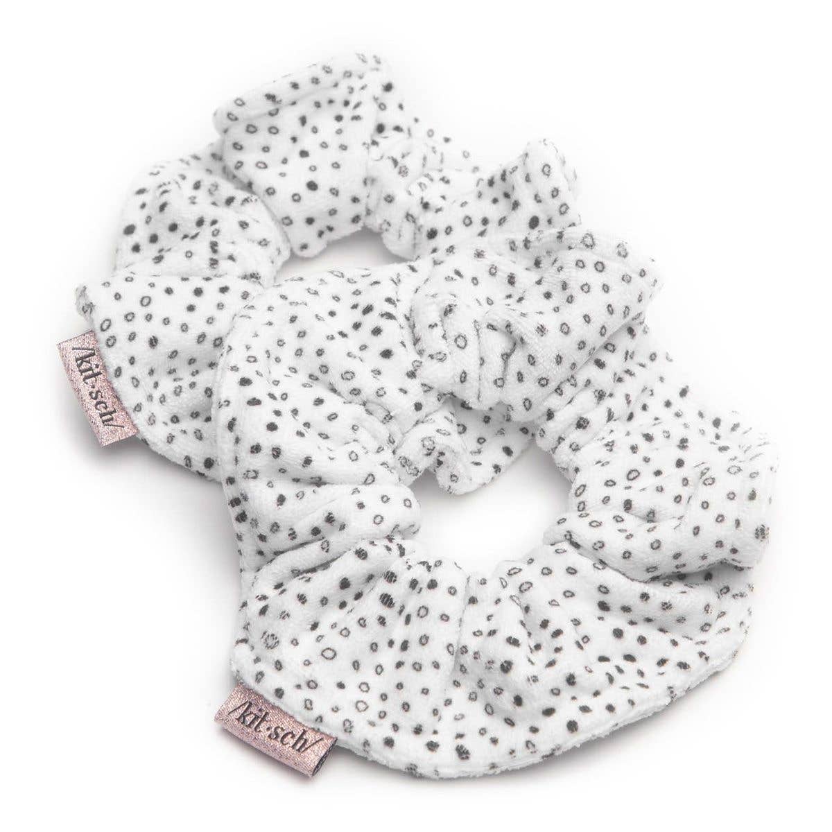 Load image into Gallery viewer, Microfiber Towel Scrunchies 2pcs Micro Dot - Hair Accessories
