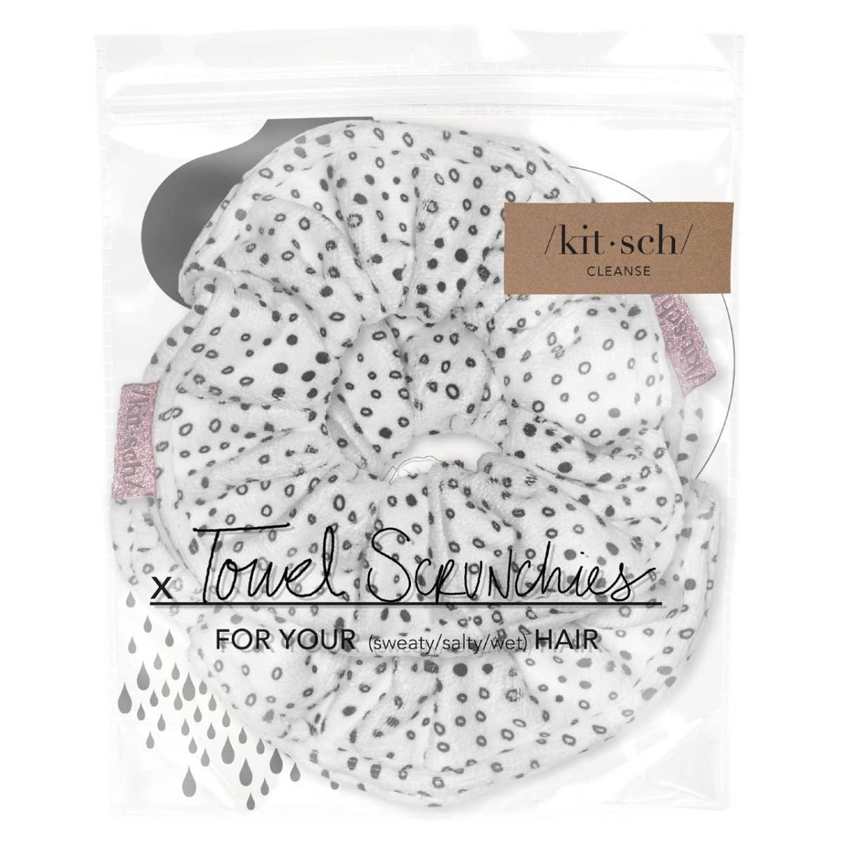 Load image into Gallery viewer, Microfiber Towel Scrunchies 2pcs Micro Dot - Hair Accessories
