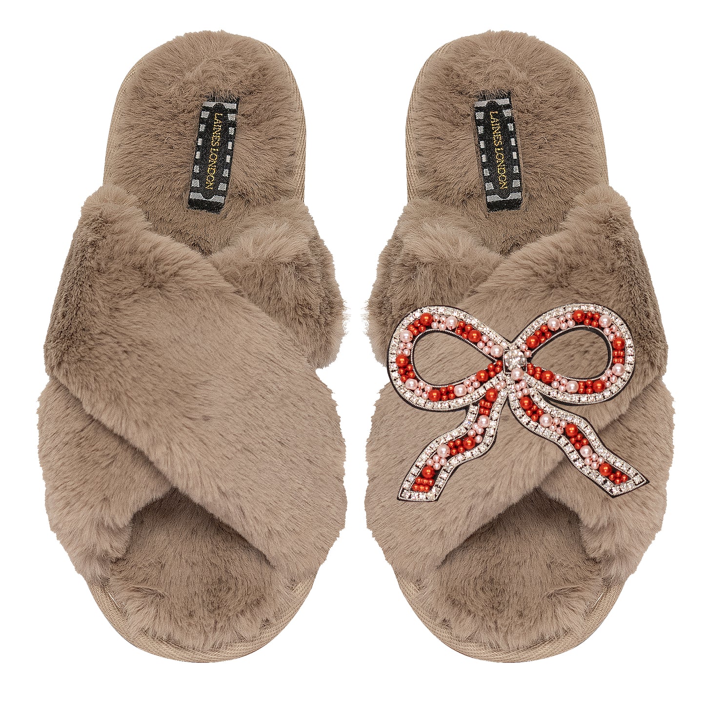 Load image into Gallery viewer, Bow Classic Slipper Toffee - Slipper
