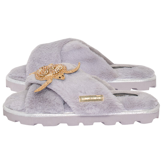 Gold Turtle Chic Slider Grey - Slipper