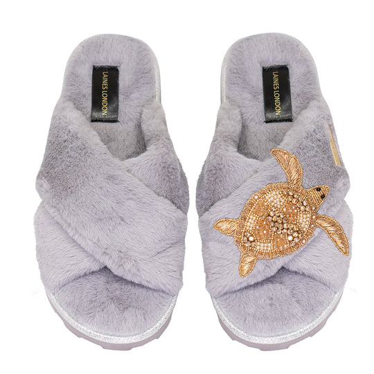 Gold Turtle Chic Slider Grey - Slipper