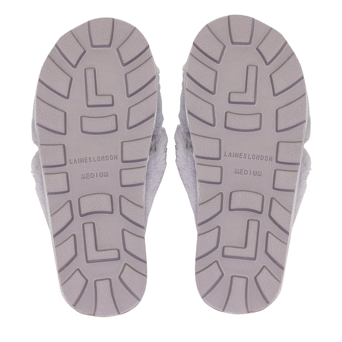 Pink Quilted Heart Chic Slider Grey