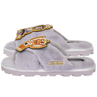 Queen and Corgi Chic Slider Grey - Slipper