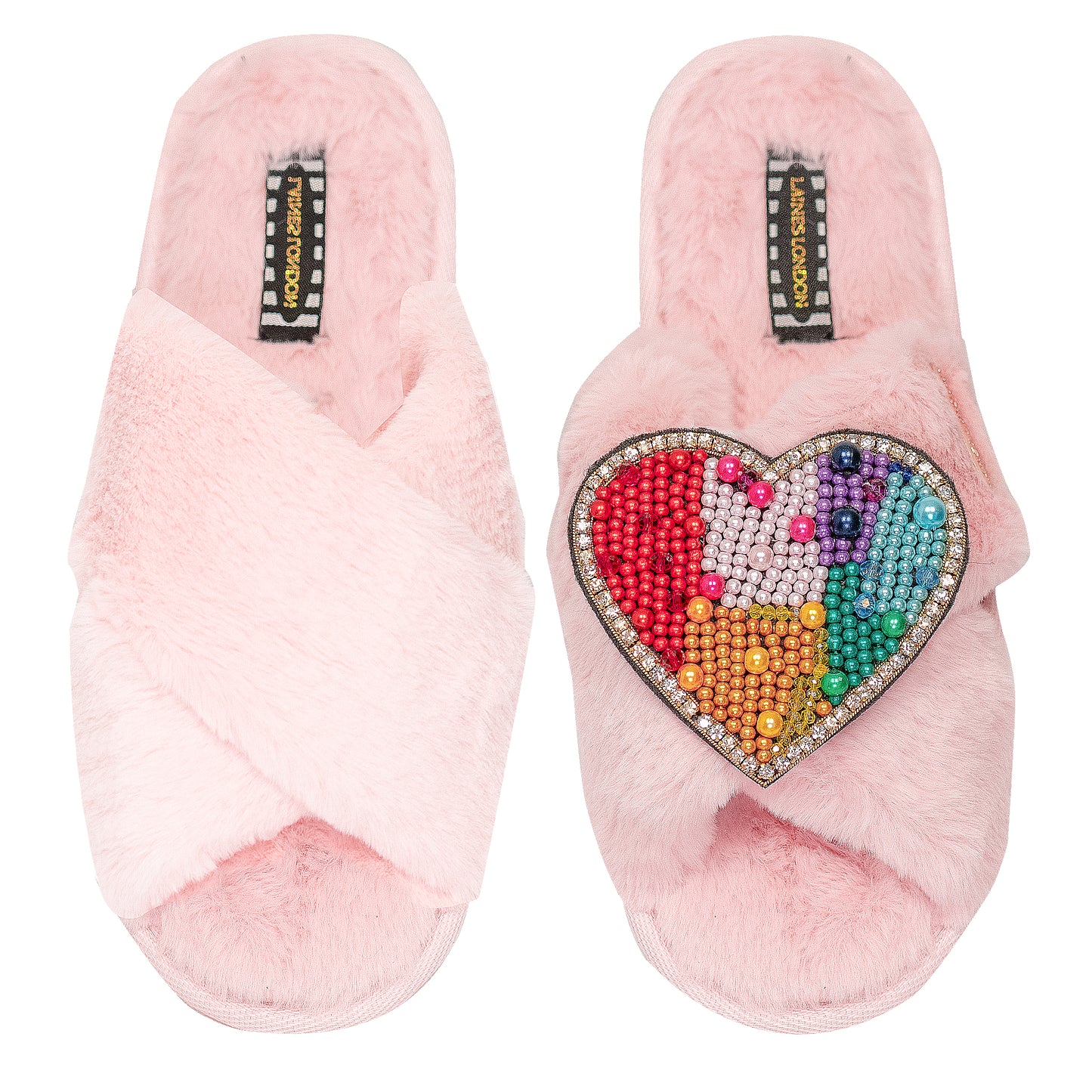 Load image into Gallery viewer, Rainbow Heart Classic Slipper Pink - Slipper
