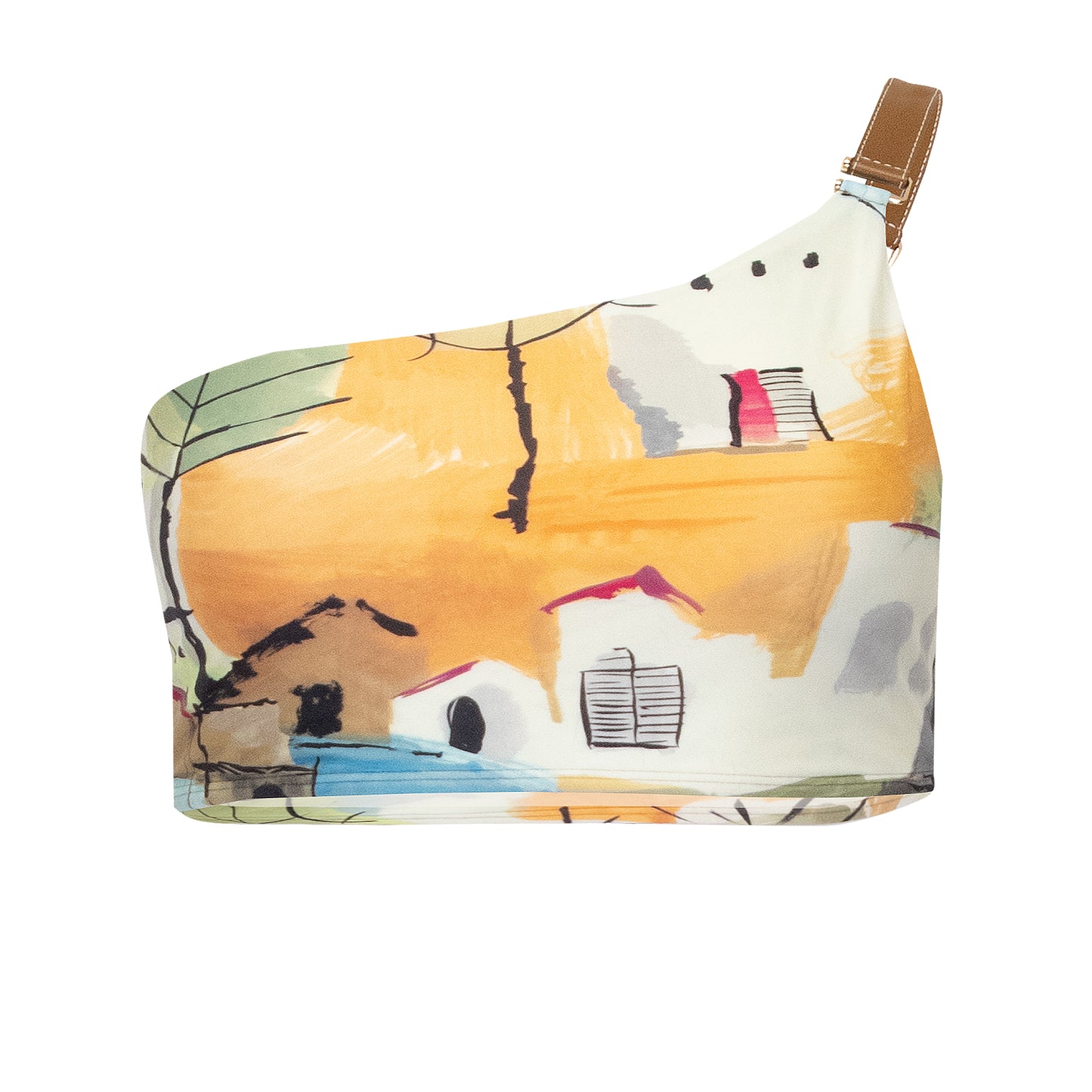 Load image into Gallery viewer, Detail One Shoulder Top Caraiva - Bikini Top
