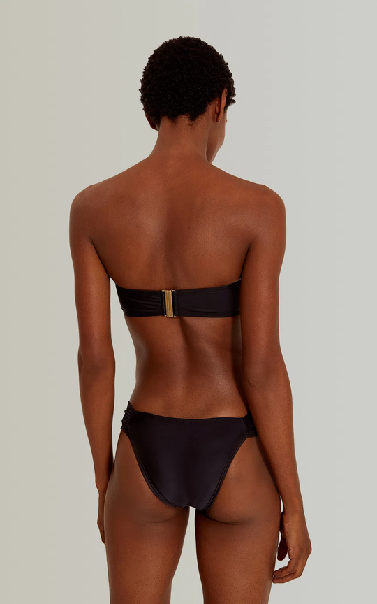 Load image into Gallery viewer, Drop Bandeau Bikini Top Black
