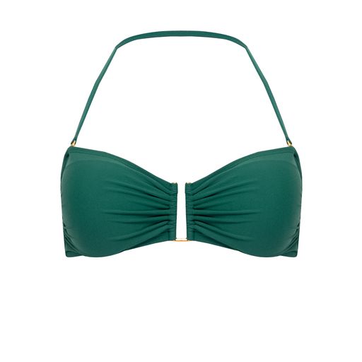 Drop Bandeau Bikini Top Green