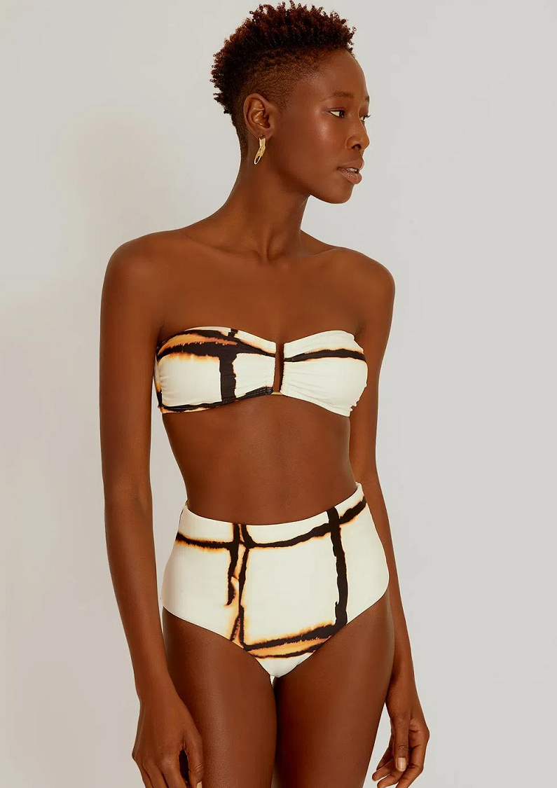 Drop Bandeau Bikini Top Rust