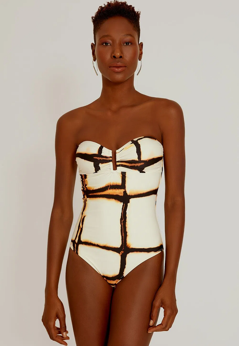 Load image into Gallery viewer, Drop Bandeau One Piece Rust

