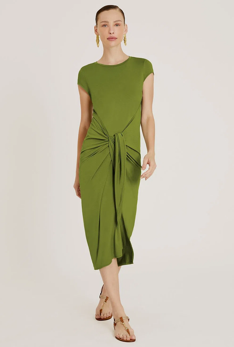 Load image into Gallery viewer, Pareo Moss Modal Output - Dress
