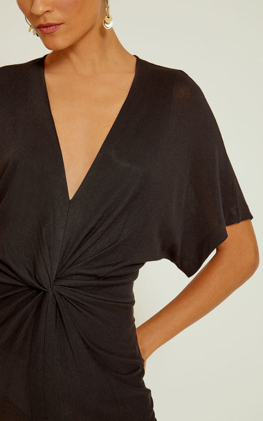 V-Neck Cover Up Black - Cover Up