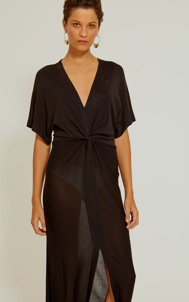 V-Neck Cover Up Black - Cover Up