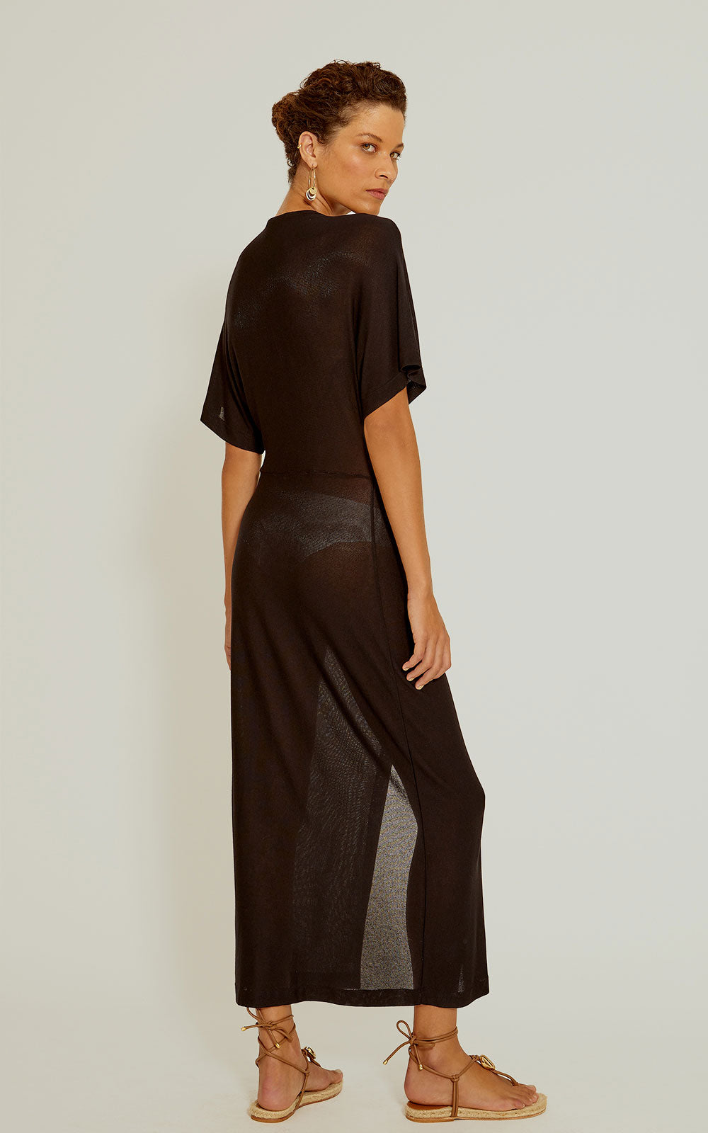 V-Neck Cover Up Black