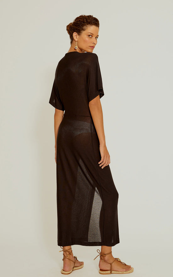 V-Neck Cover Up Black