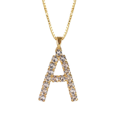 Letter Necklace Crystal A - Necklace
