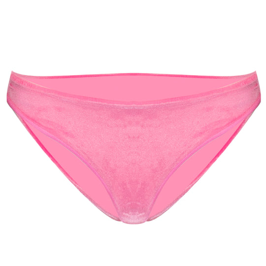 Ibiza Velvet Bikini Bottom Pink - Bikini Bottom
