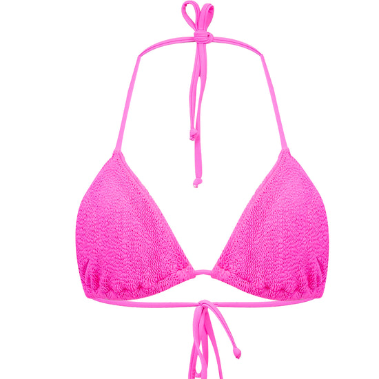 Load image into Gallery viewer, Jamaica Triangle Bikini Top Hot Pink
