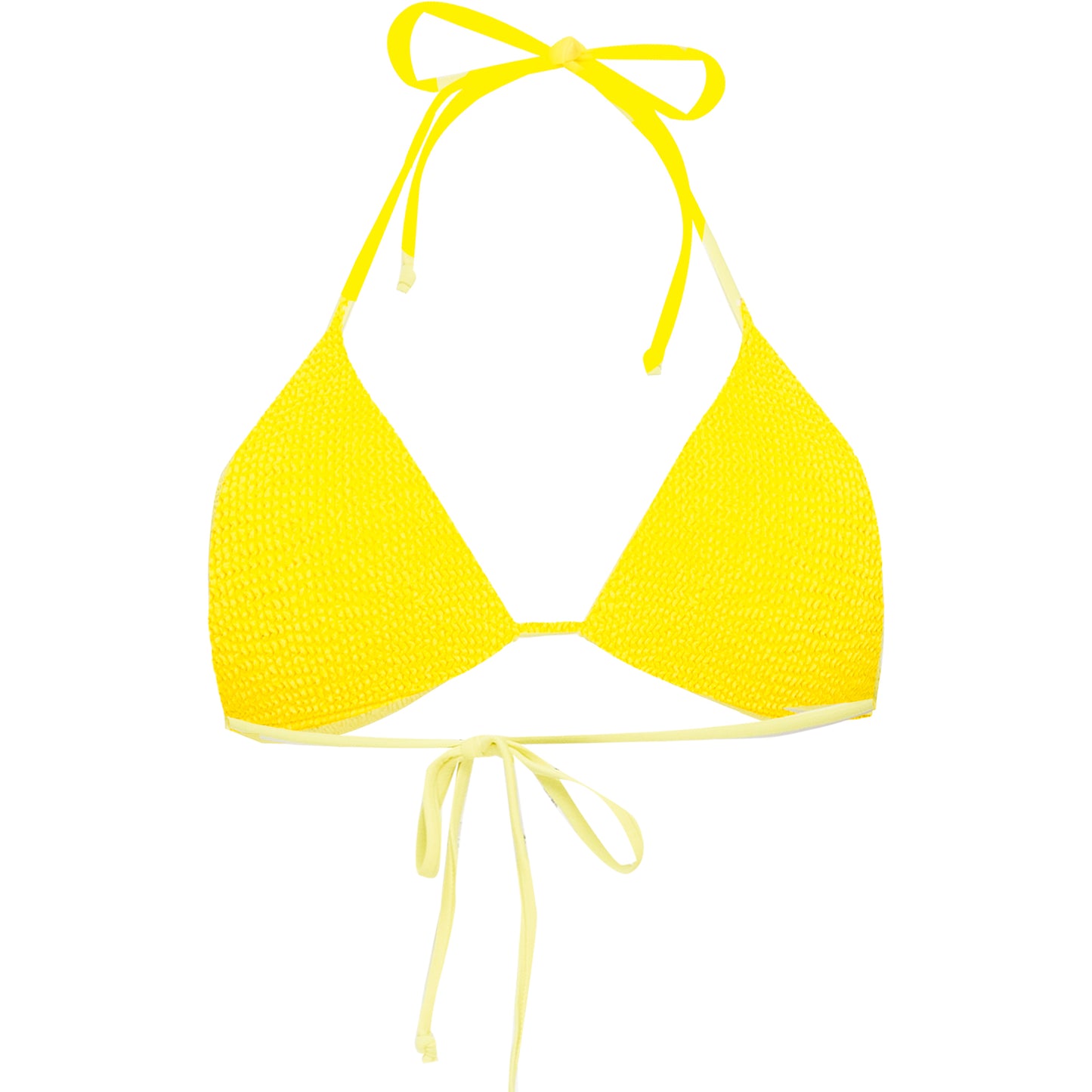 Load image into Gallery viewer, Jamaica Triangle Bikini Top Yellow - ONE SIZE - Bikini Top
