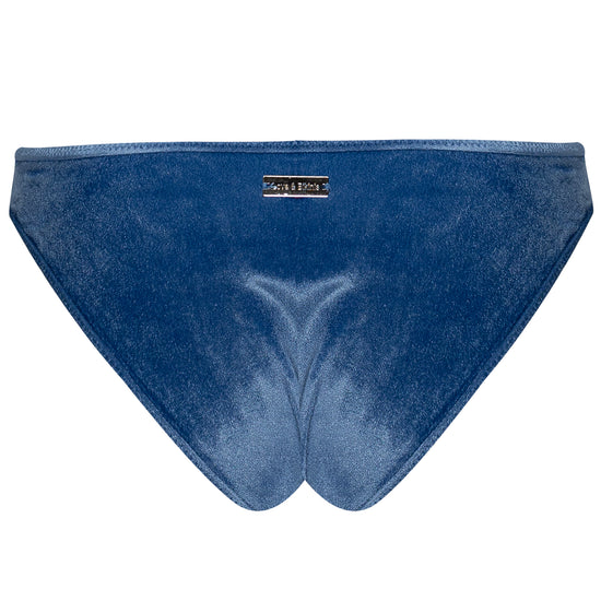 Lily Velvet Bikini Bottom Blue
