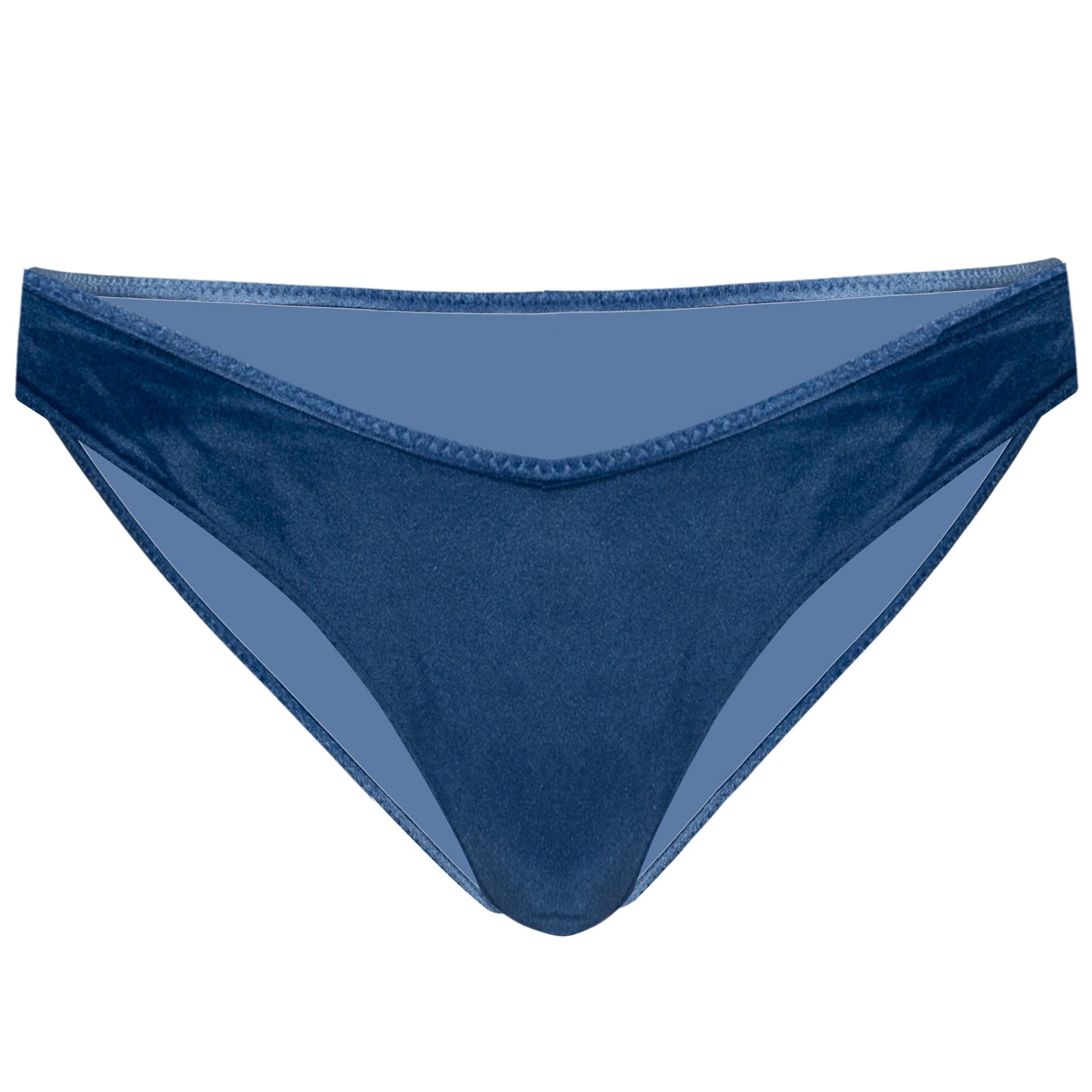 Lily Velvet Bikini Bottom Blue