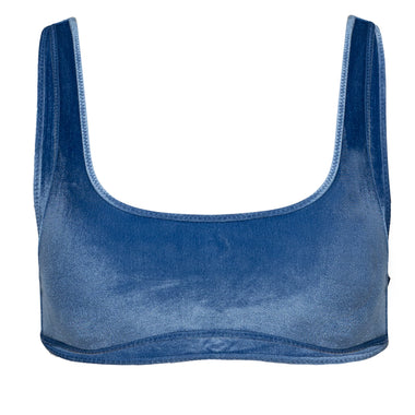 Lily Velvet Bikini Top Blue - Bikini Bottom