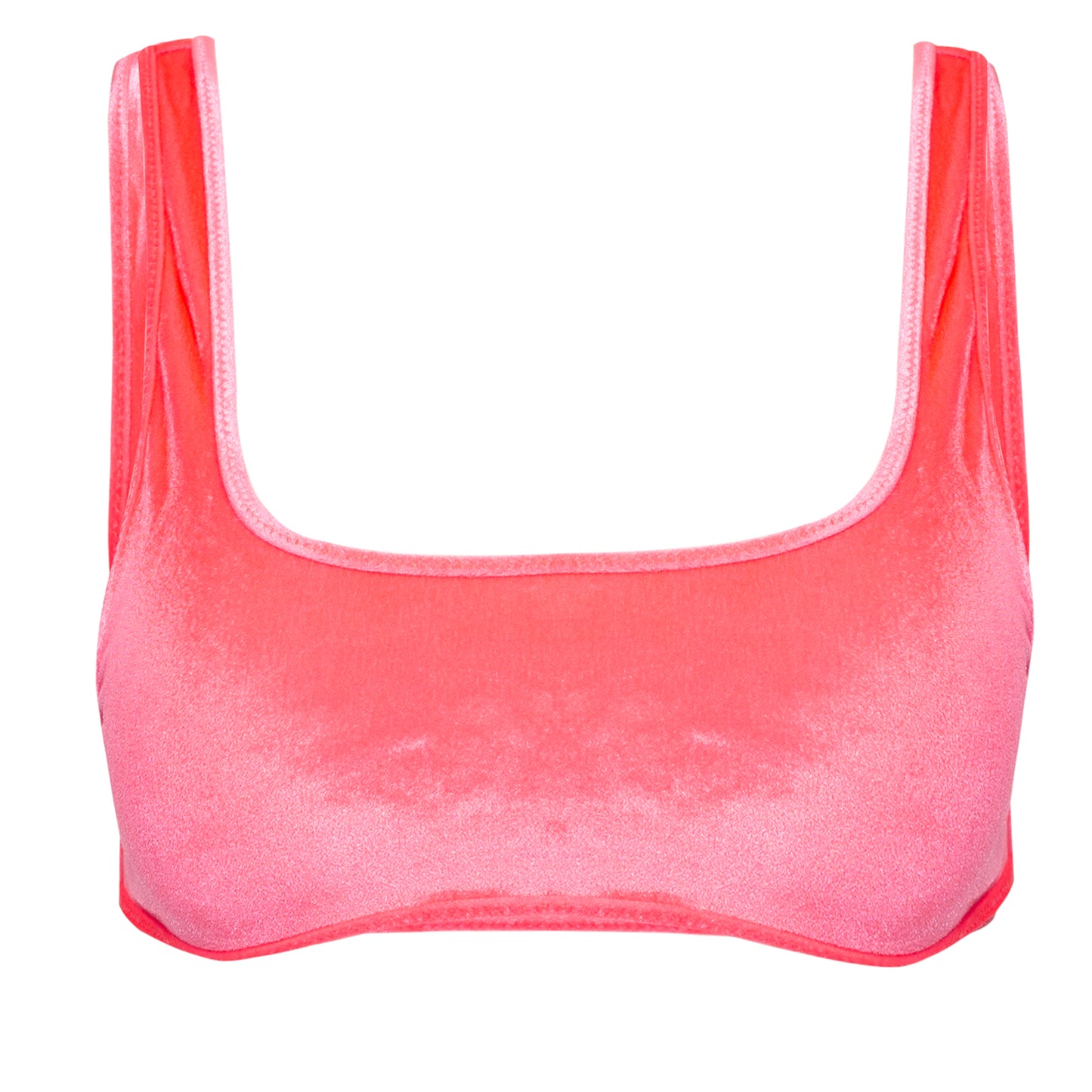 Load image into Gallery viewer, Lily Velvet Bikini Top Hot Pink - Bikini Top
