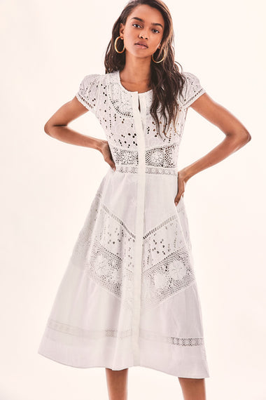 Adaly Dress True White - Dress