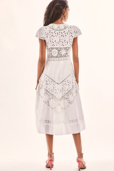 Adaly Dress True White - Dress