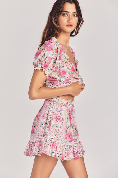 Ruffle Hem Mini Skirt 