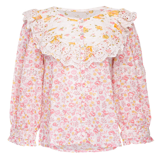 Load image into Gallery viewer, Embroidered Puff Sleeve Blouse
