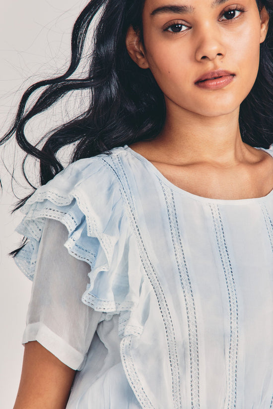 Natasha Dress Bedroom Blue Hand Dye