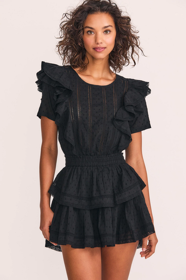 Natasha Dress Swiss Dot Black - Dress