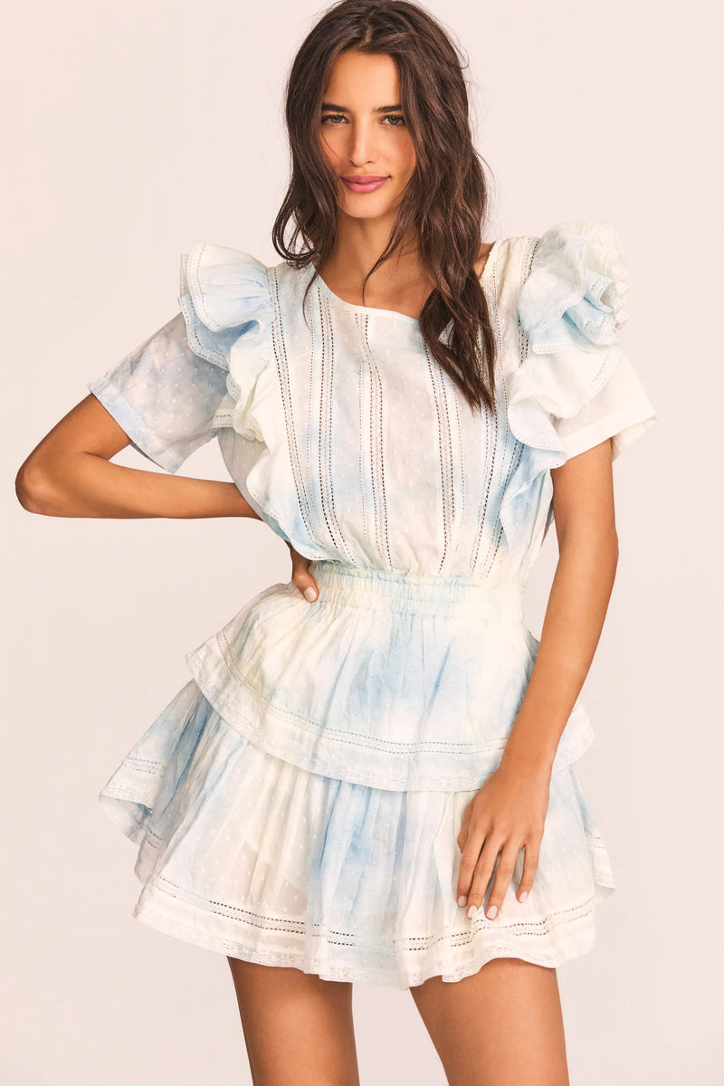 Swiss Dot Dress with Ruffles