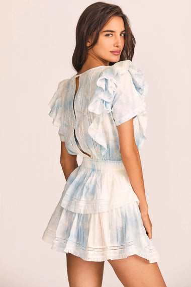 Lace Trim Mini Dress