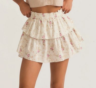 Two Tiered Mini Skirt