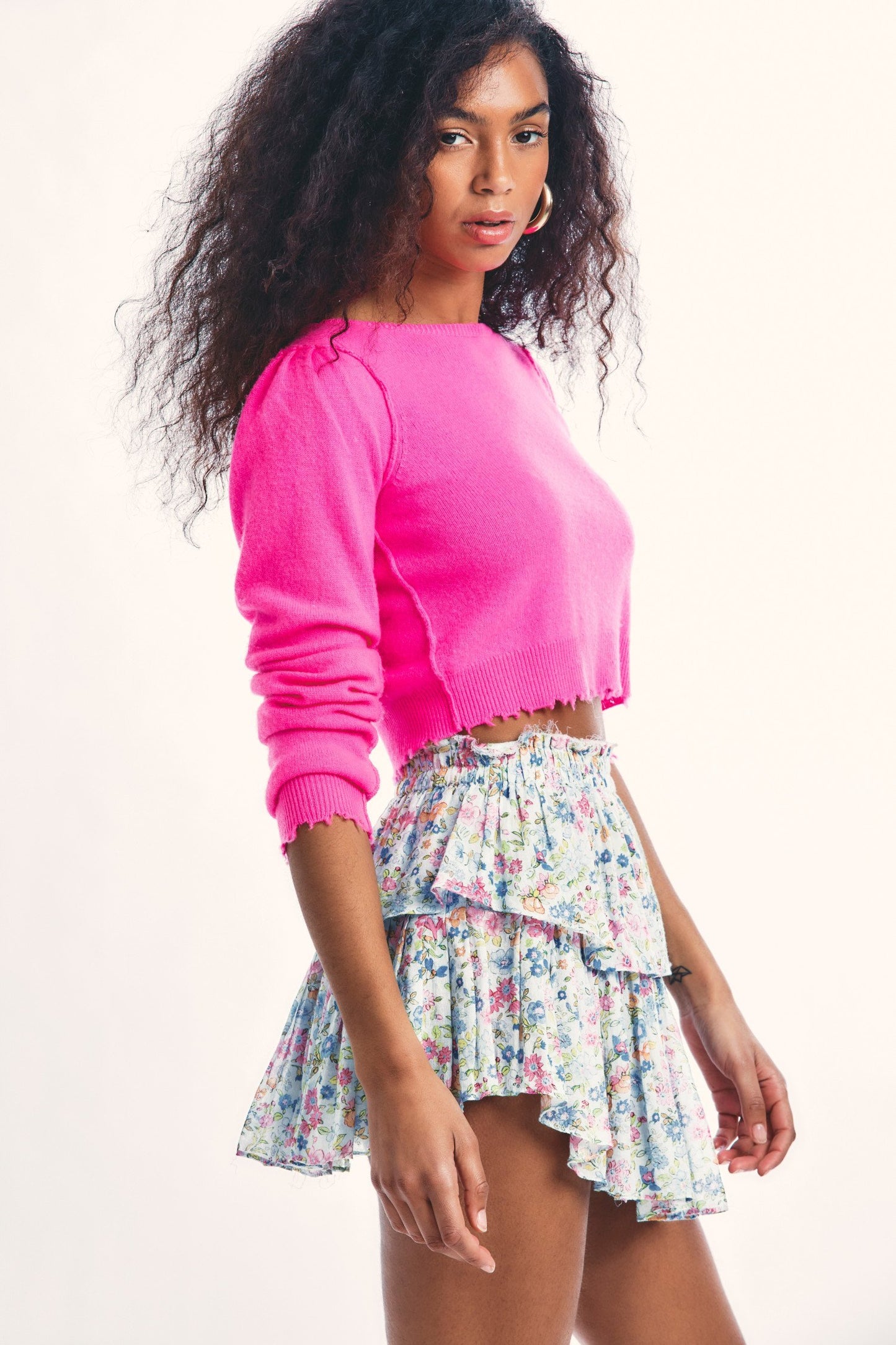 Ruffle Mini Skirt Coral Reef Waves
