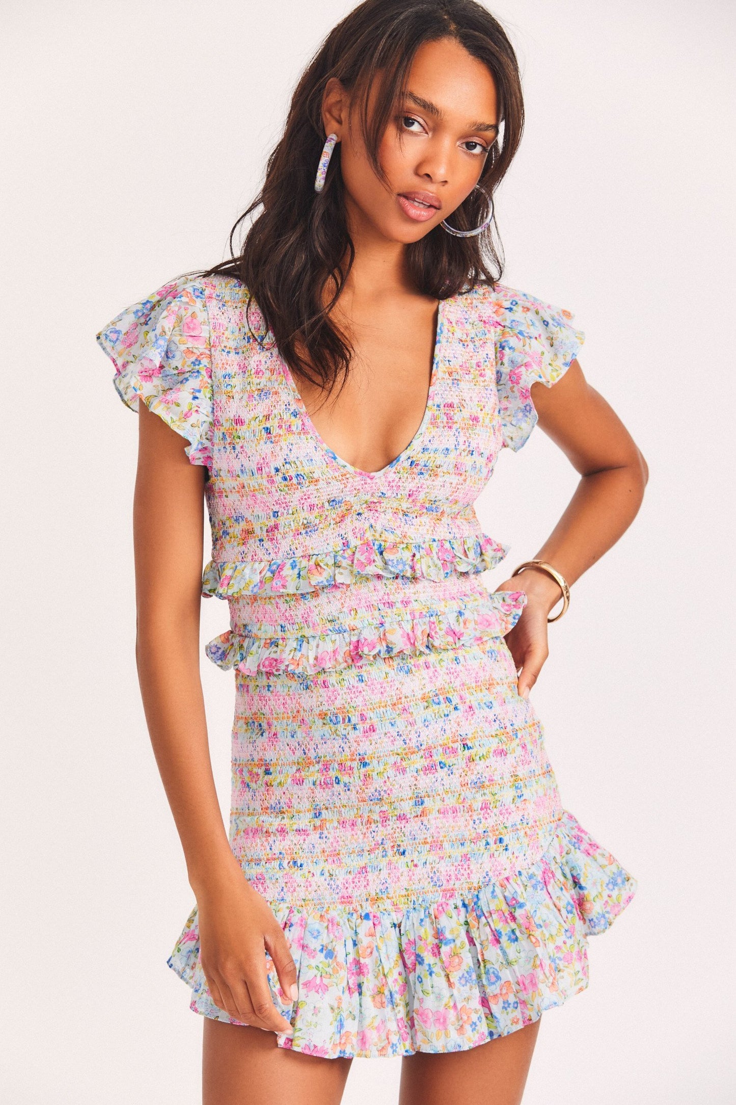 Sonora Mini Dress Coral Reef Waves