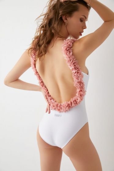 After Party White & Dusty Pink One Piece - One Piece