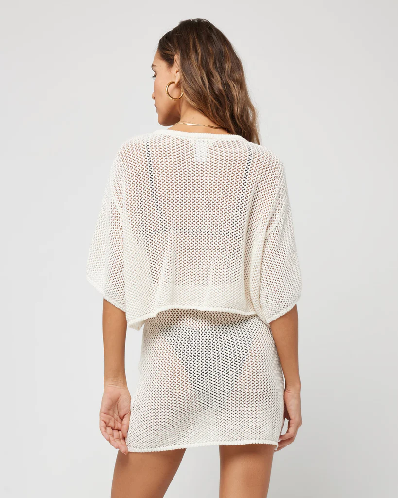 Cream Skirt & Top Set