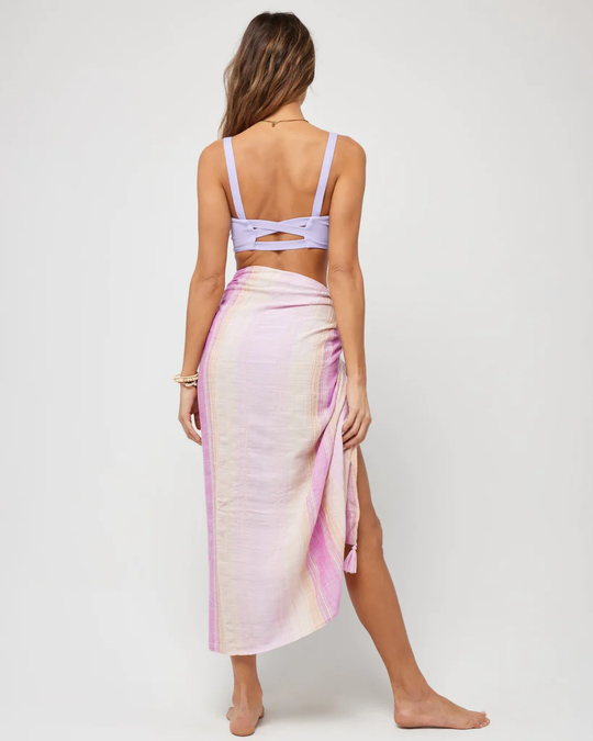 Sarong Wrap Skirt with Tassel Ends