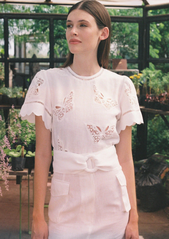 Hana Linen Top Salt