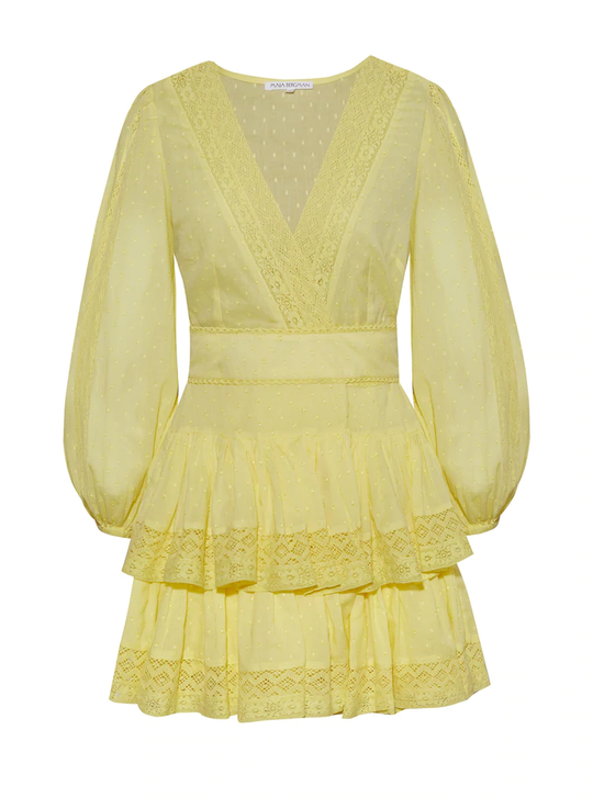 Mika Linen Dress Lemon