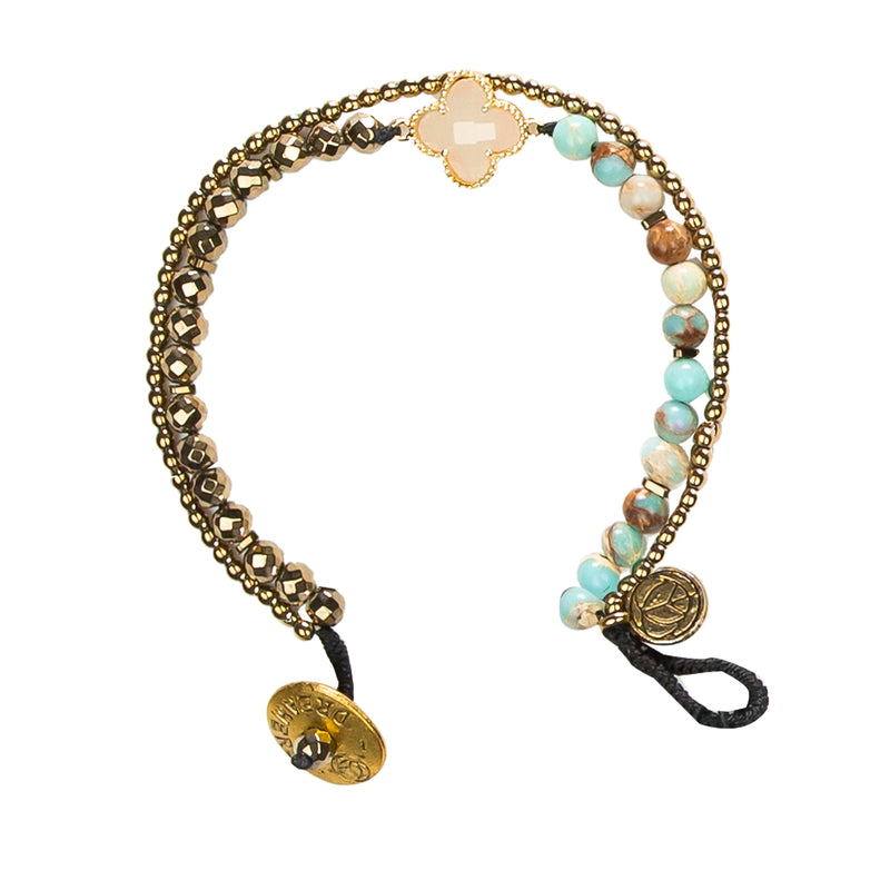 Bohemi Multi Bracelet White Crystal