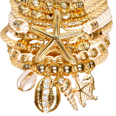 Gold Set Gold Starfish Bracelet - Bracelet