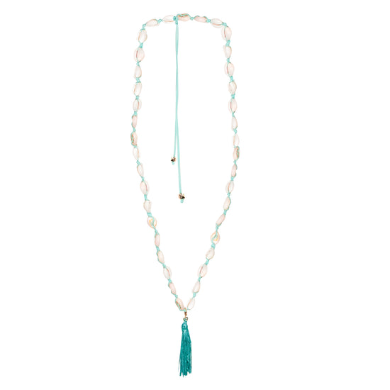 Shell Long Necklace Mint